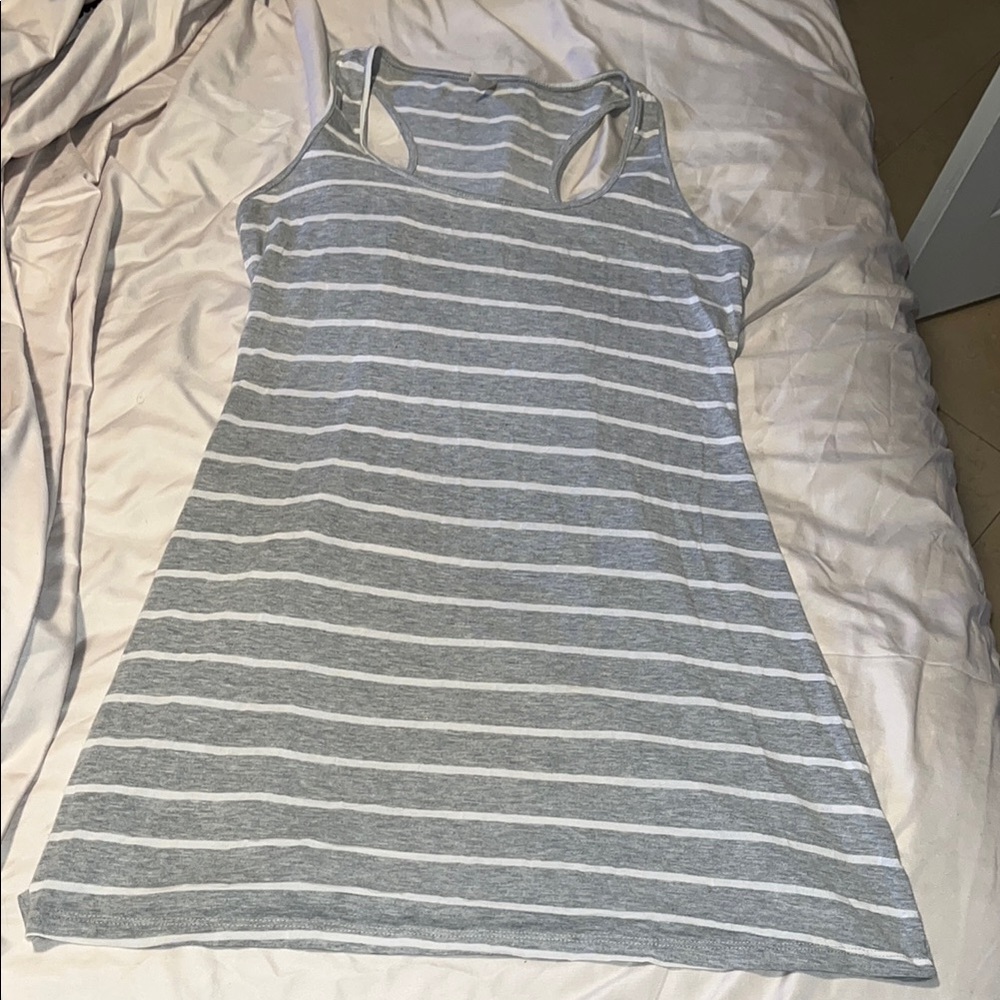 Gray Striped Women's sleeping gown